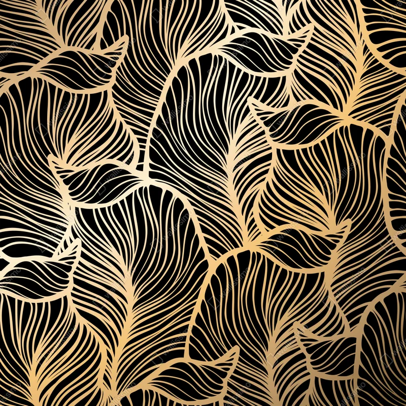 Laptop-Aufkleber goldenes blattmuster auf schwarzem hintergrund Laptop-Aufkleber goldenes blattmuster auf schwarzem hintergrund