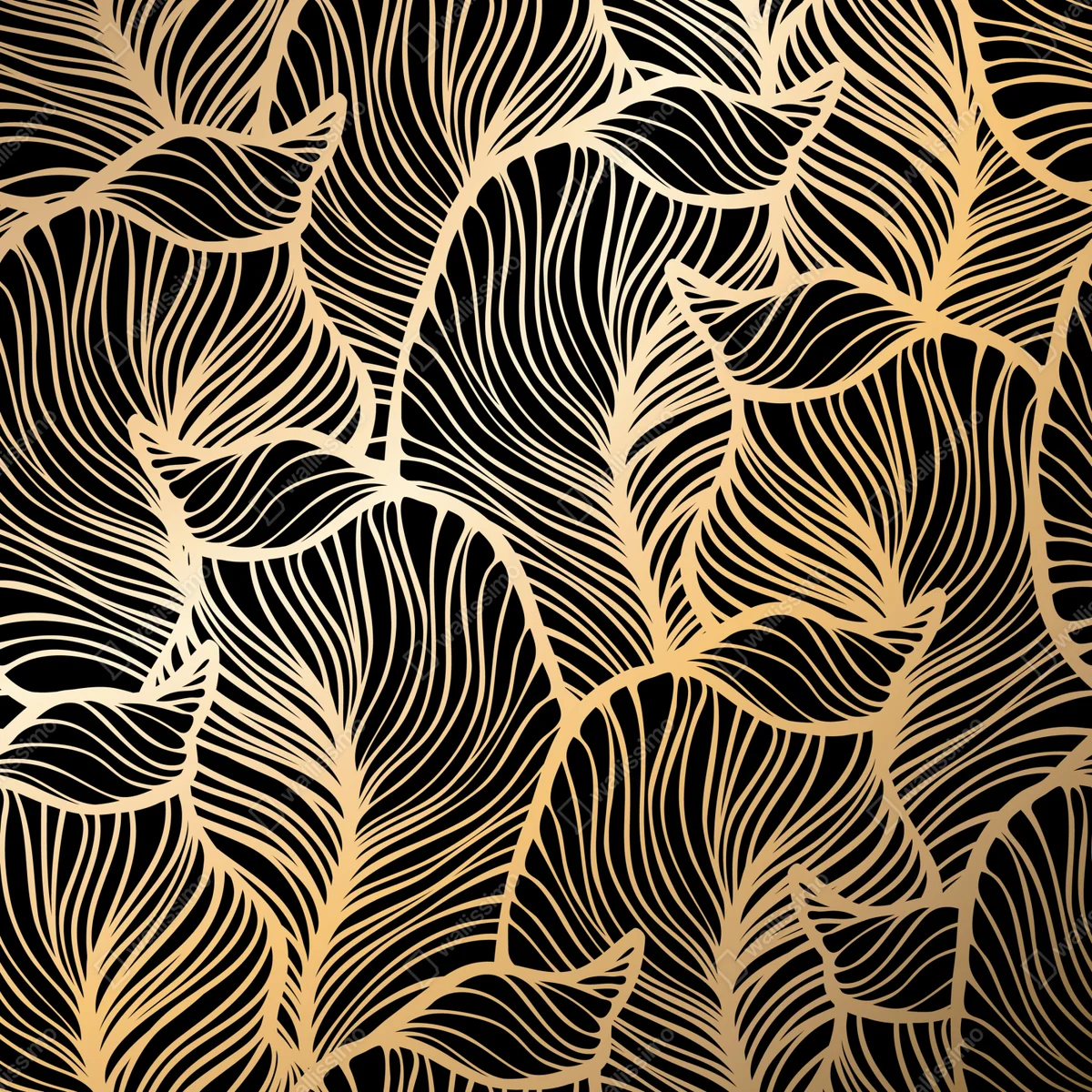 Laptop-Aufkleber goldenes blattmuster auf schwarzem hintergrund Laptop-Aufkleber goldenes blattmuster auf schwarzem hintergrund