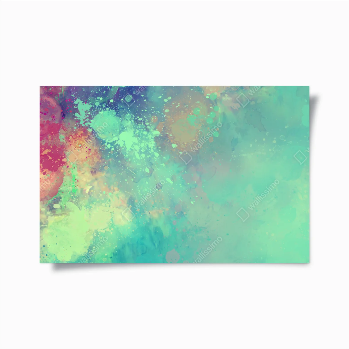 Poster türkis-rosafarbene aquarell abstraktkomposition • Poster bei Wallnifity® Poster türkis-rosafarbene aquarell abstraktkomposition • Poster bei Wallnifity®