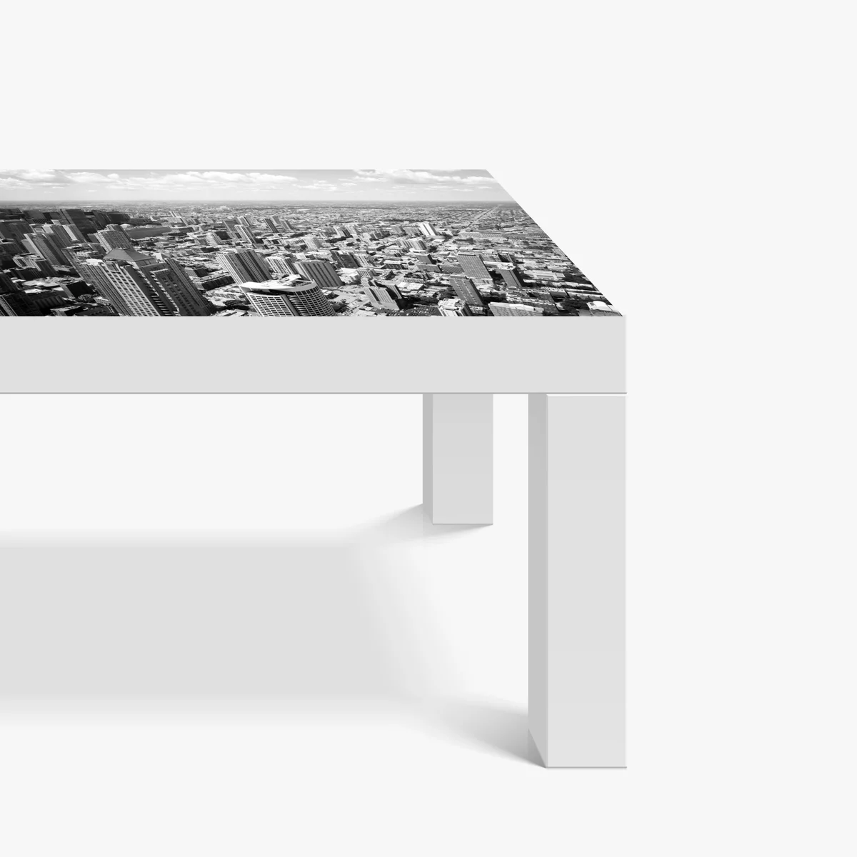 Tischaufkleber und Schreibtischaufkleber Chicago skyline in graustufen Tischaufkleber und Schreibtischaufkleber Chicago skyline in graustufen