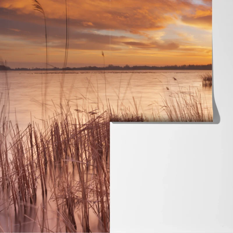 Fototapete sonnenaufgang über dem see bei Amsterdam Fototapete sonnenaufgang über dem see bei Amsterdam