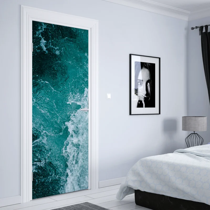 Türaufkleber türkisblaue ozeanwellen Türaufkleber türkisblaue ozeanwellen