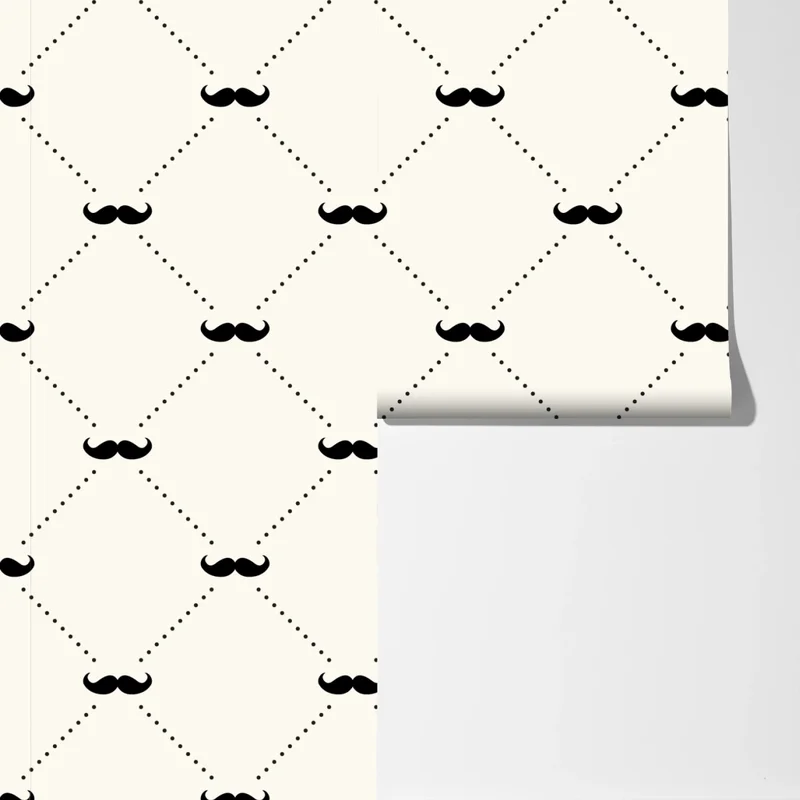 Fototapete verspieltes schnurrbartmuster Fototapete verspieltes schnurrbartmuster