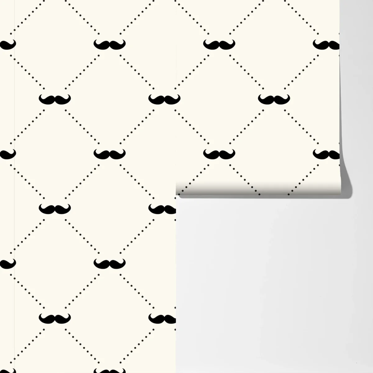 Fototapete verspieltes schnurrbartmuster Fototapete verspieltes schnurrbartmuster