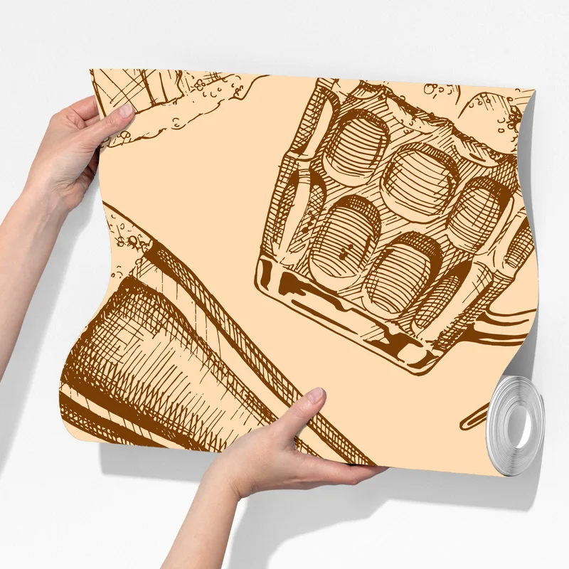 Fototapeta retro wzór z kuflami piwa Fototapeta retro wzór z kuflami piwa