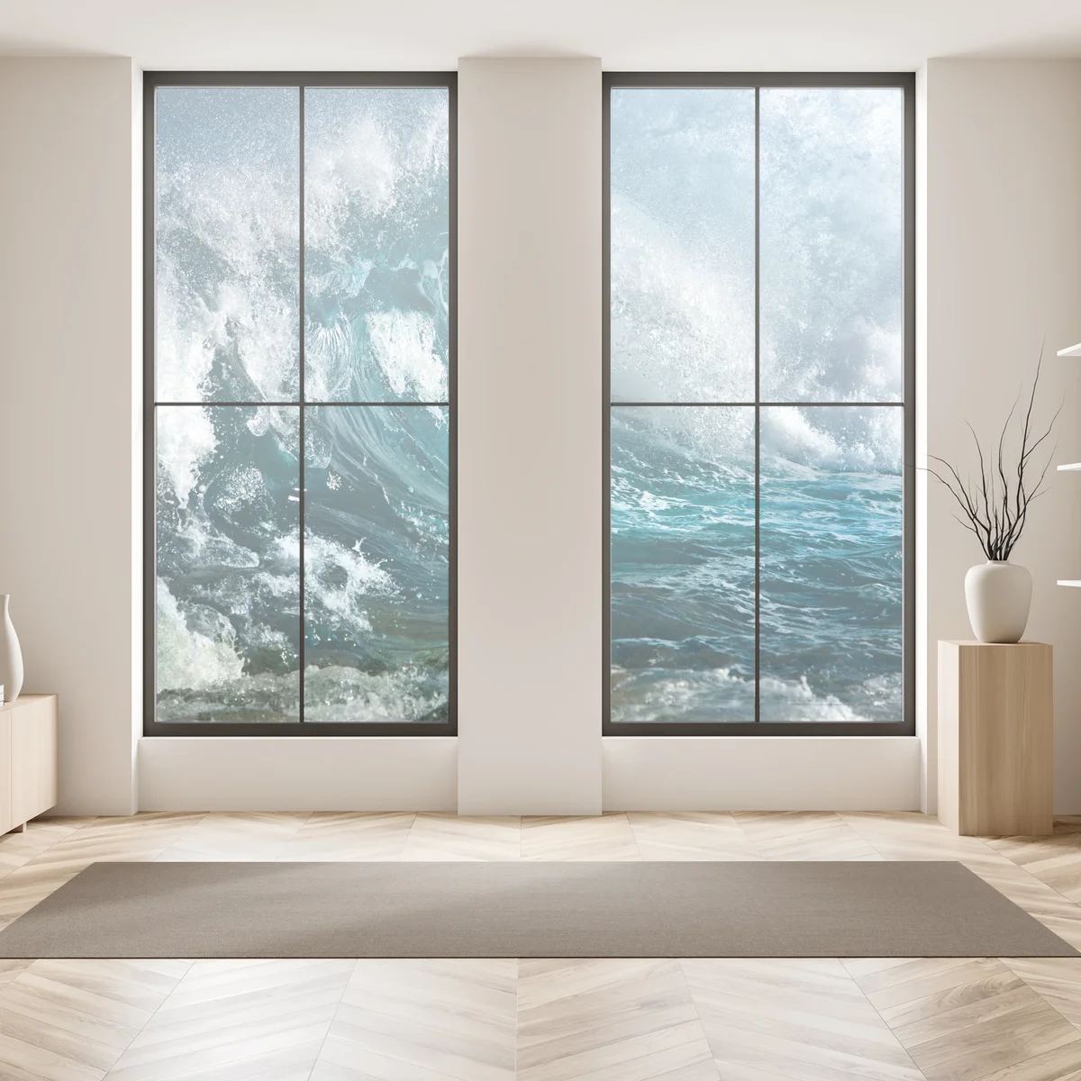 Fensteraufkleber türkise ozeanwelle in bewegung Fensteraufkleber türkise ozeanwelle in bewegung