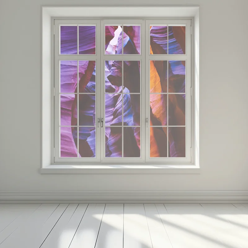 Fensteraufkleber lebhafte felsformationen in der schlucht Fensteraufkleber lebhafte felsformationen in der schlucht