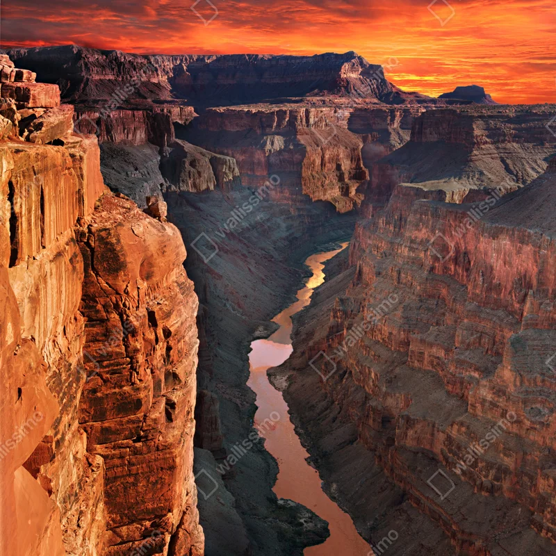 Kühlschrankaufkleber Grand Canyon sonnenuntergang panorama Kühlschrankaufkleber Grand Canyon sonnenuntergang panorama