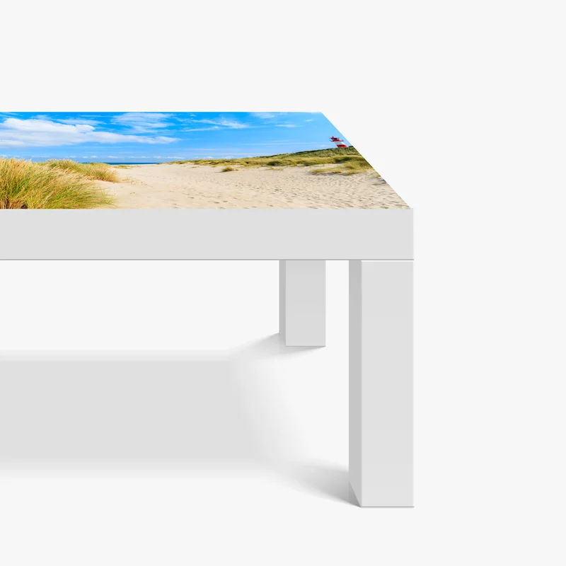 Tischaufkleber und Schreibtischaufkleber ruhige dünen Sylt mit leuchtturm