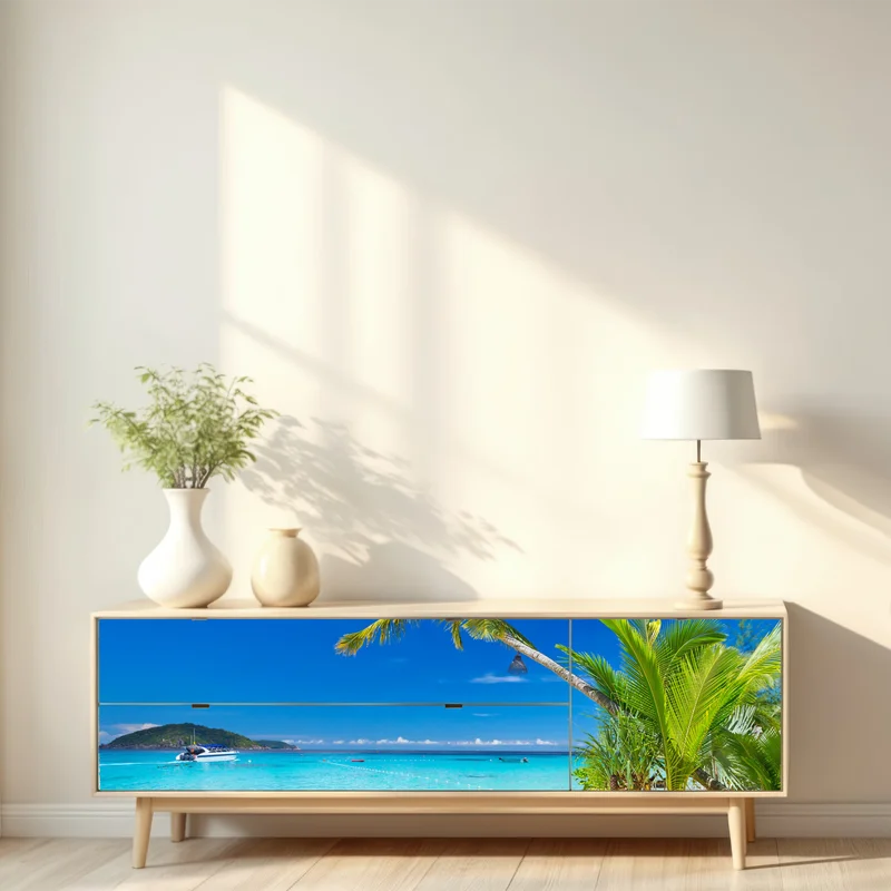 Repositionierbarer Aufkleber tropischer strand in Thailand