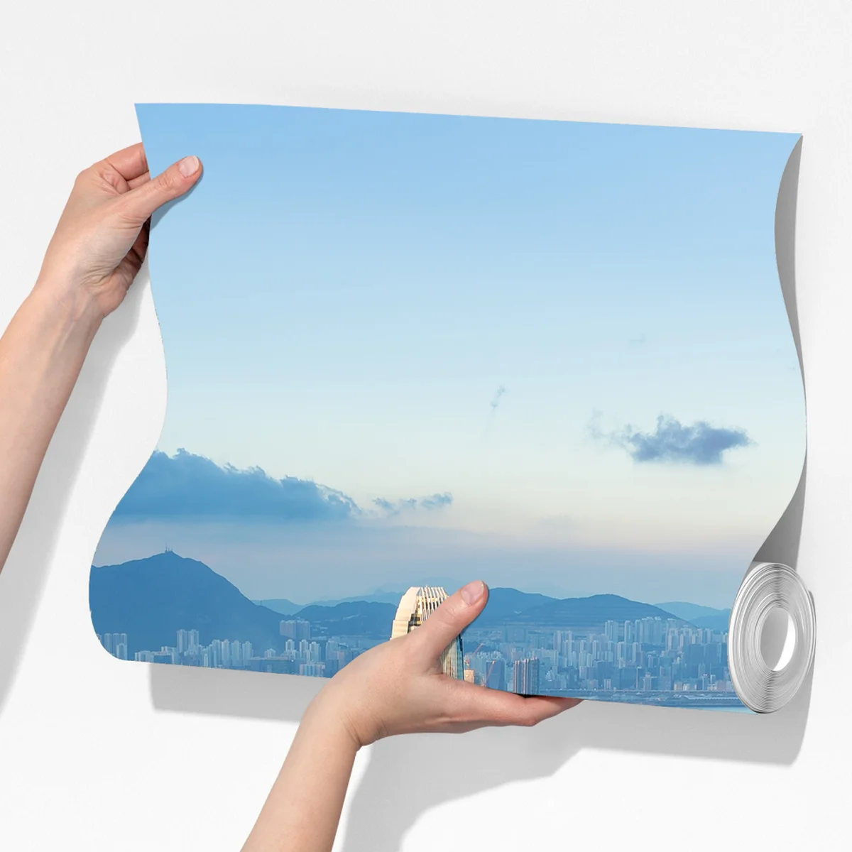 Fototapete panorama von Hongkong bei sonnenuntergang Fototapete panorama von Hongkong bei sonnenuntergang