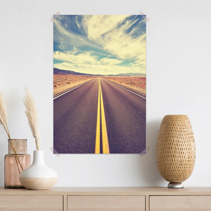 Poster vintage wüstenstraße, Death Valley Poster vintage wüstenstraße, Death Valley