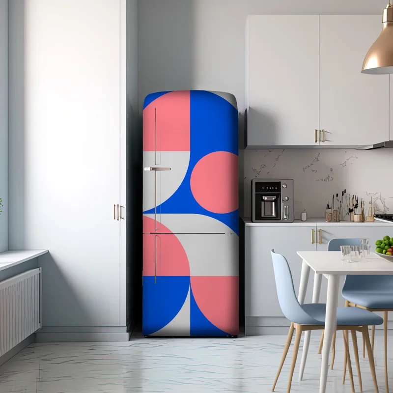 Kühlschrankaufkleber skandinavische geometrische komposition