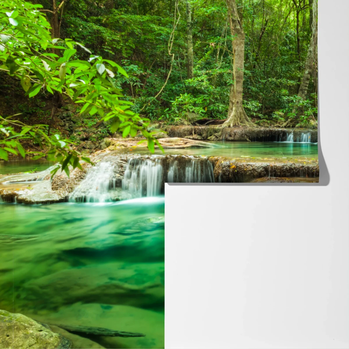 Fototapete ruhige türkisbecken am wasserfall Erawan Fototapete ruhige türkisbecken am wasserfall Erawan
