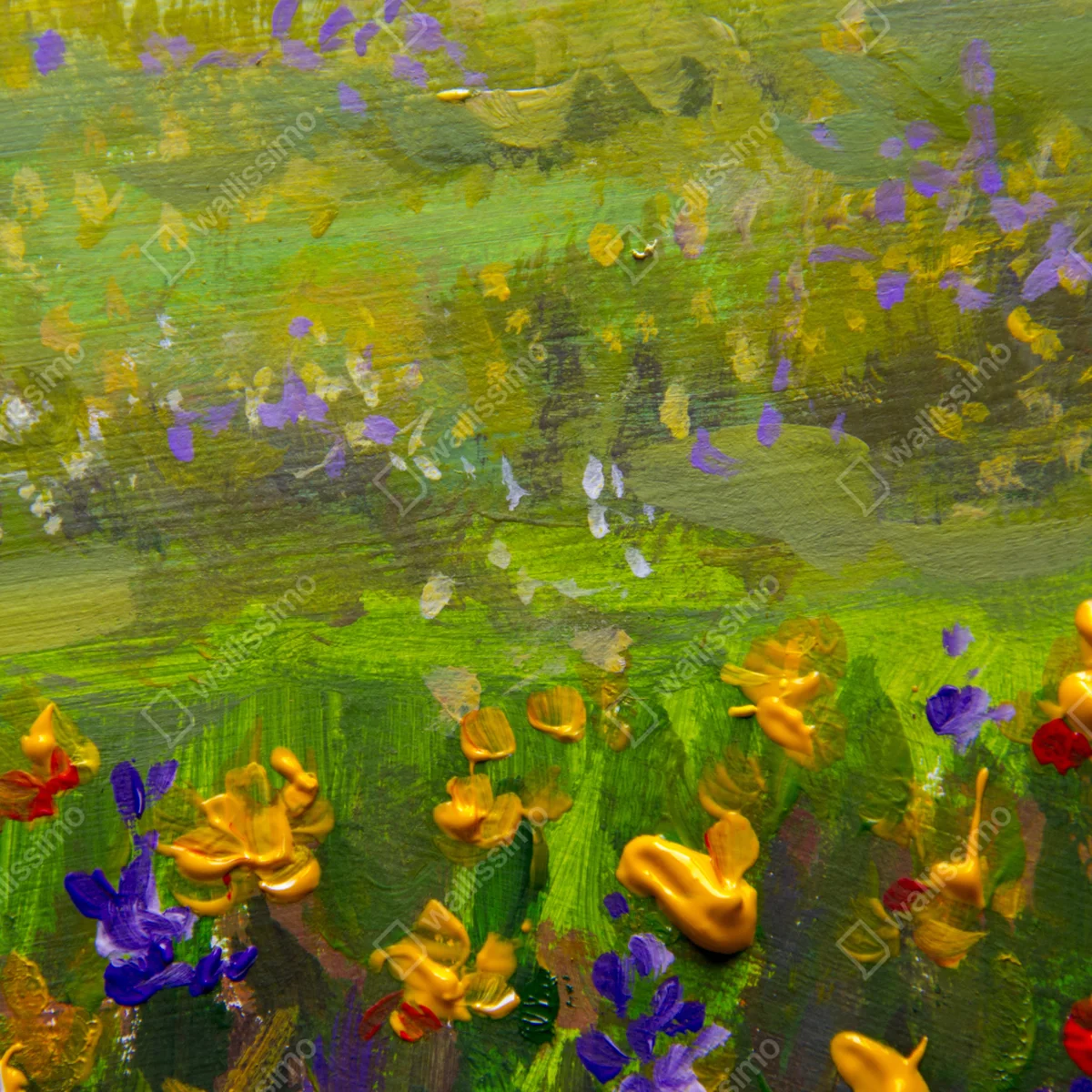 Schrankaufkleber lebendige wiese ölmalerei nahaufnahme Schrankaufkleber lebendige wiese ölmalerei nahaufnahme