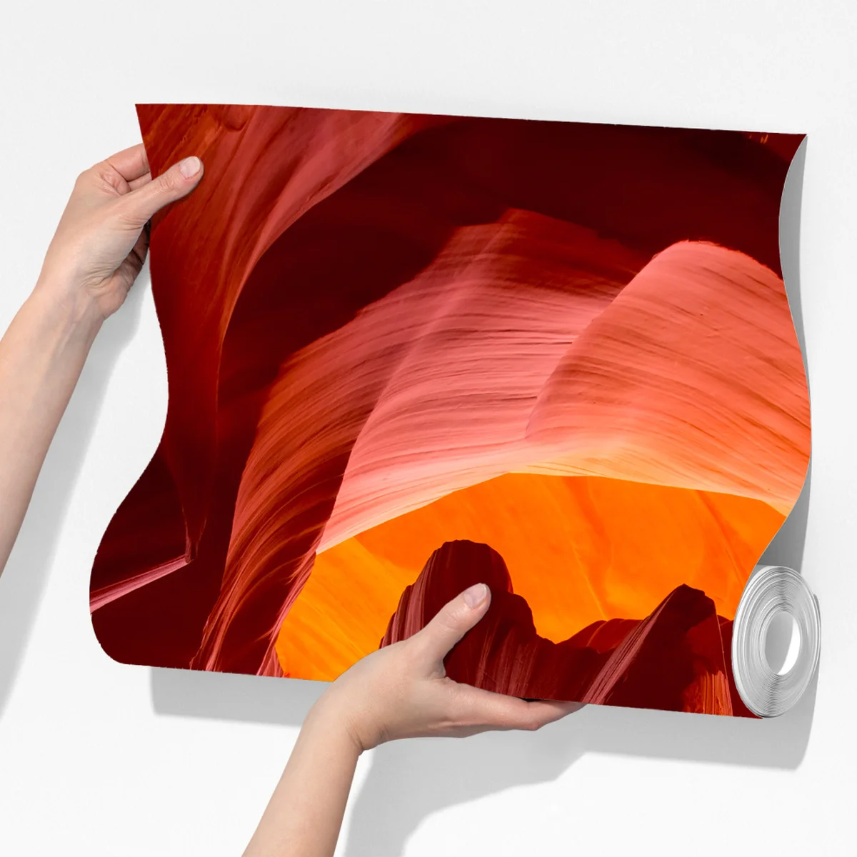 Fototapete sonnenbeleuchteter sandsteincanyon mit lebendigen kurven Fototapete sonnenbeleuchteter sandsteincanyon mit lebendigen kurven