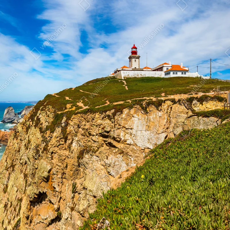 Poster leuchtturm auf den klippen von Cabo da Roca Poster leuchtturm auf den klippen von Cabo da Roca