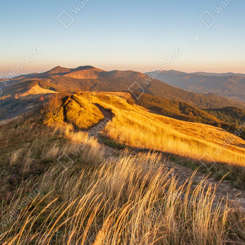 Kühlschrankaufkleber goldener bergkamm im sonnenuntergang Kühlschrankaufkleber goldener bergkamm im sonnenuntergang