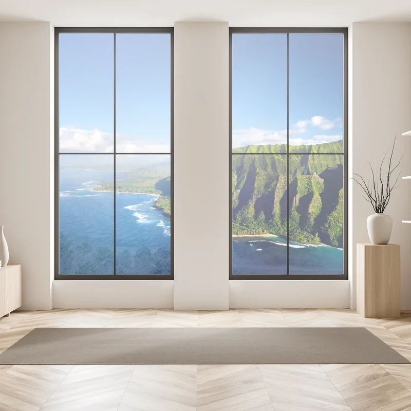 Naklejka na okno majestatyczne klify nad turkusowym oceanem