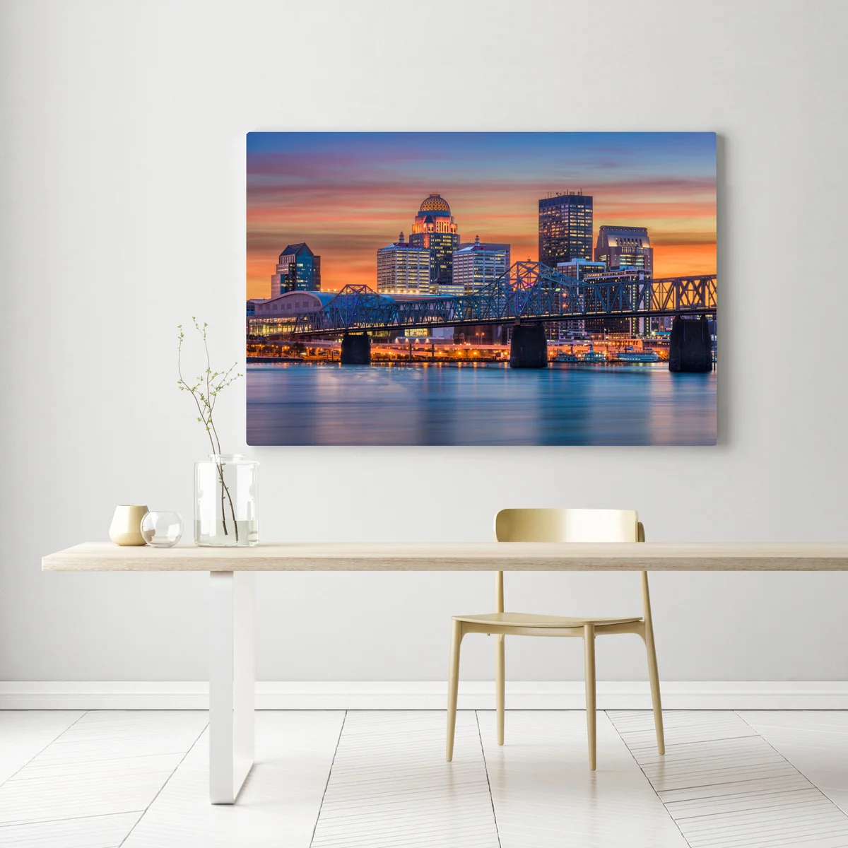 Leinwandbild Louisville skyline bei sonnenuntergang Leinwandbild Louisville skyline bei sonnenuntergang