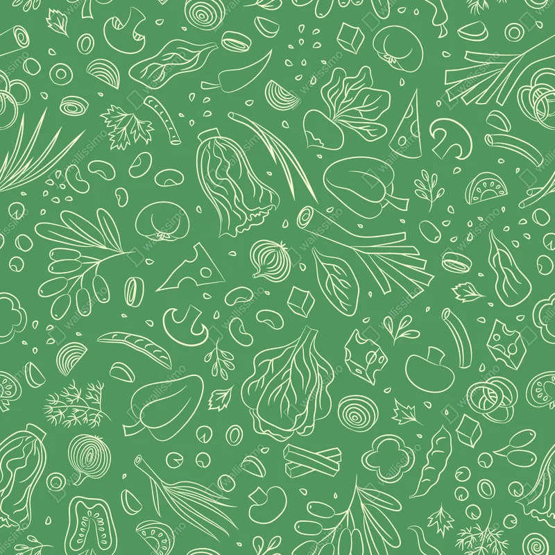 Kühlschrankaufkleber grünes gemüsemuster Kühlschrankaufkleber grünes gemüsemuster