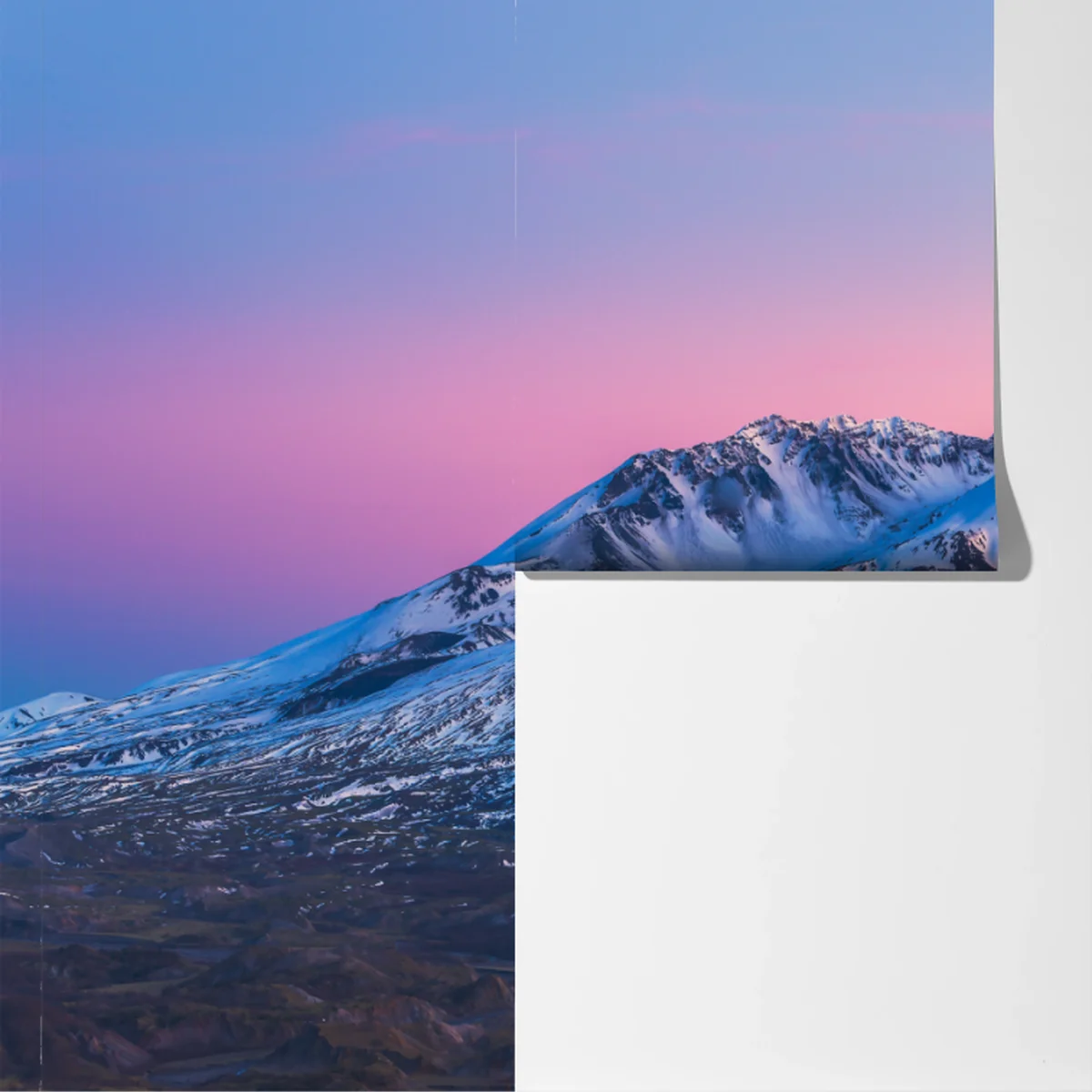 Fototapeta zachód słońca nad Mount St. Helens w zimie Fototapeta zachód słońca nad Mount St. Helens w zimie