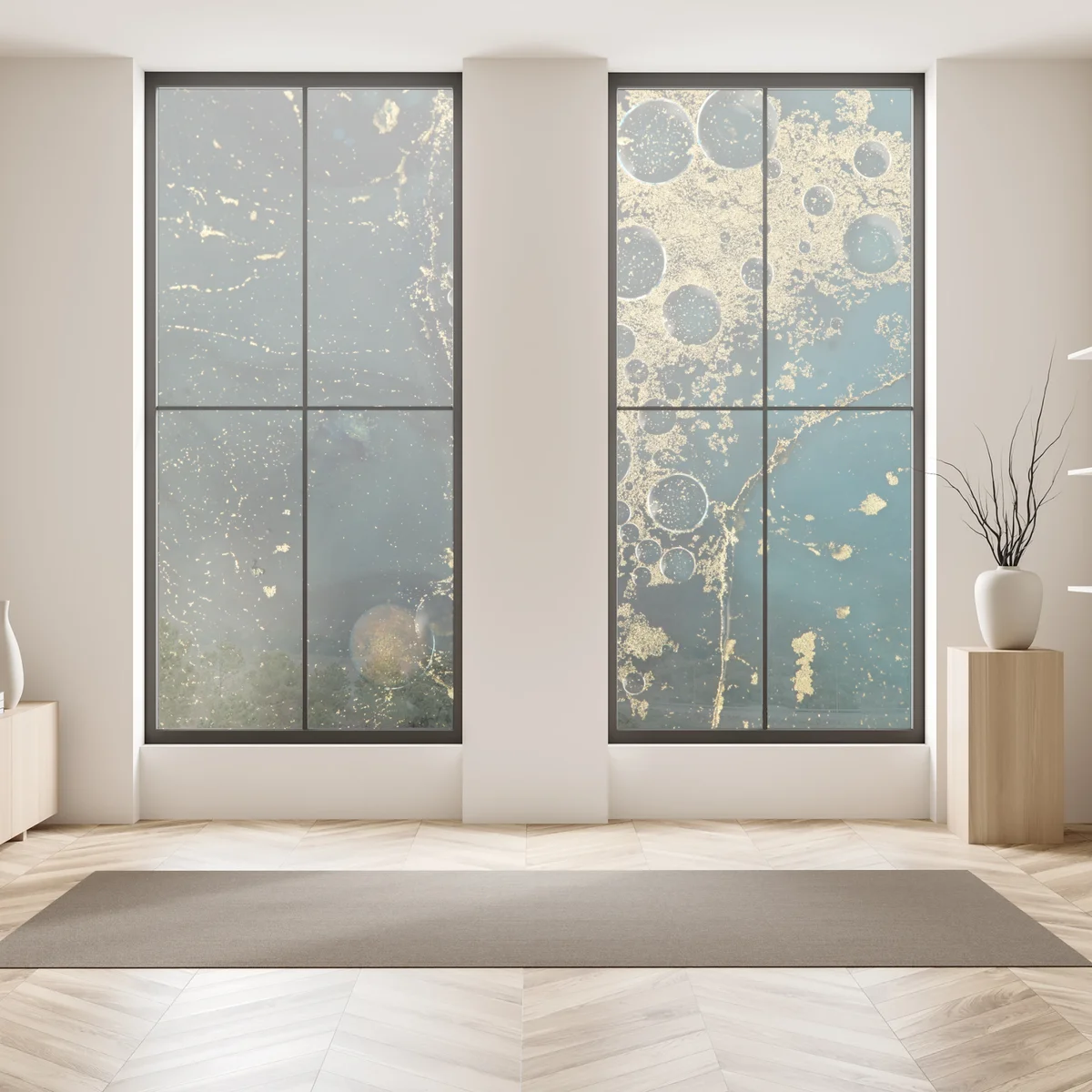 Fensteraufkleber türkis-gold abstrakte marmorierte textur • Fensteraufkleber bei Wallnifity® Fensteraufkleber türkis-gold abstrakte marmorierte textur • Fensteraufkleber bei Wallnifity®