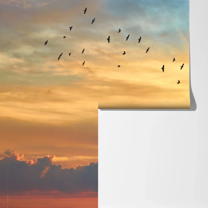 Fototapete goldener sonnenaufgang über den wolken Fototapete goldener sonnenaufgang über den wolken