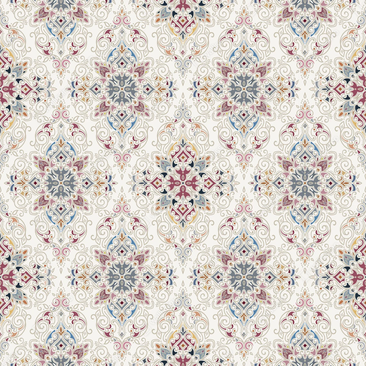 Türaufkleber ornamentales vintage-damastmuster Türaufkleber ornamentales vintage-damastmuster