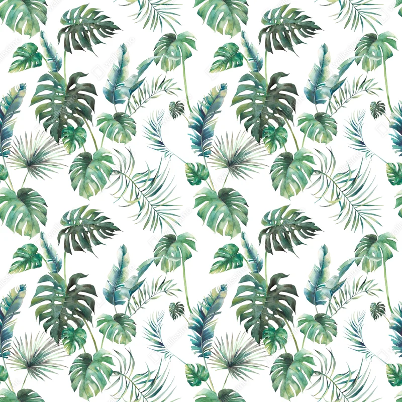 Leinwandbild aquarell tropische blätter muster • Leinwandbilder bei Wallnifity® Leinwandbild aquarell tropische blätter muster • Leinwandbilder bei Wallnifity®