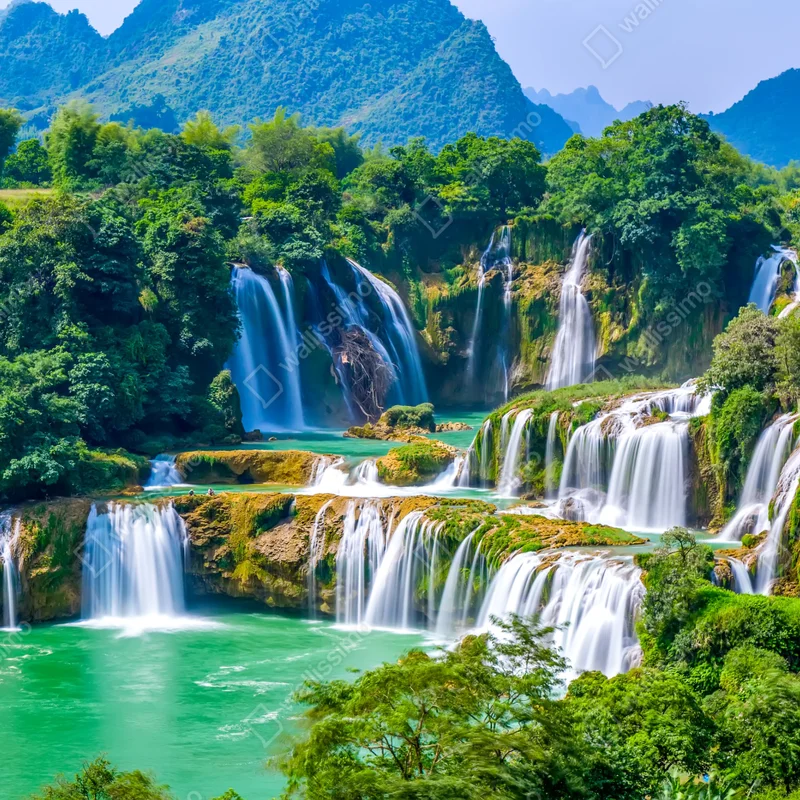 Fototapete smaragdgrüne kaskaden Fototapete smaragdgrüne kaskaden