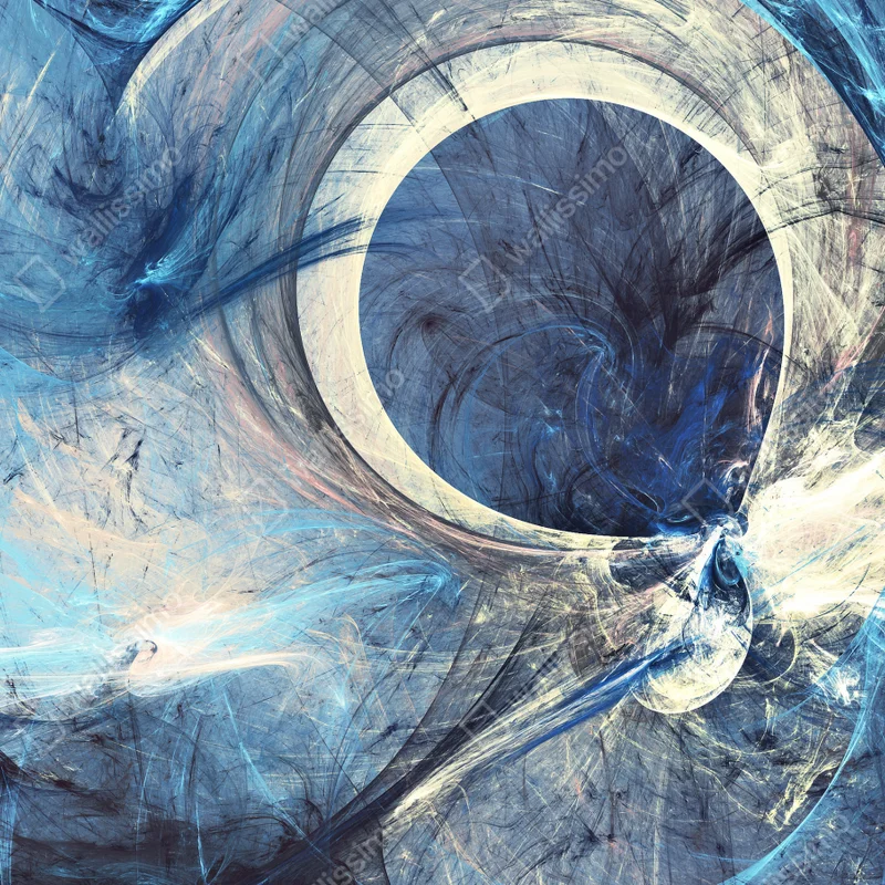 Leinwandbild blauer fraktalwirbel Leinwandbild blauer fraktalwirbel