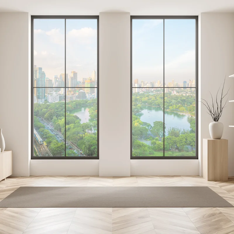 Fensteraufkleber Bangkok skyline über dem Lumpini Park