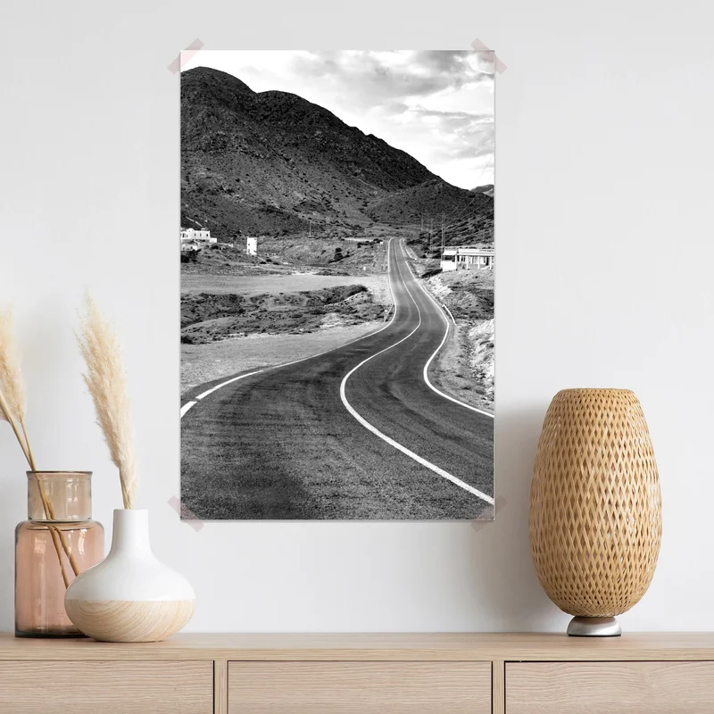 Poster gewundene straße durch die berge Poster gewundene straße durch die berge