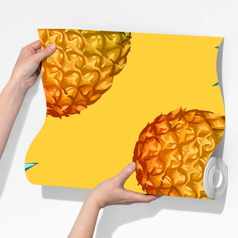 Fototapete tropisches ananasmuster auf gelbem hintergrund Fototapete tropisches ananasmuster auf gelbem hintergrund