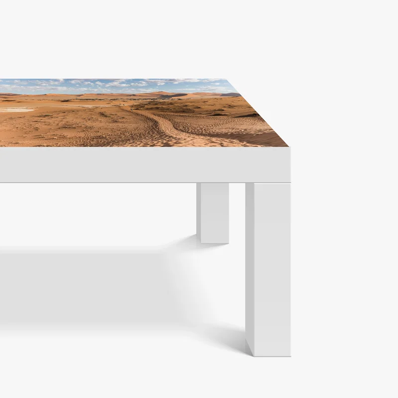 Tischaufkleber und Schreibtischaufkleber weite wüstendünen unter blauem himmel