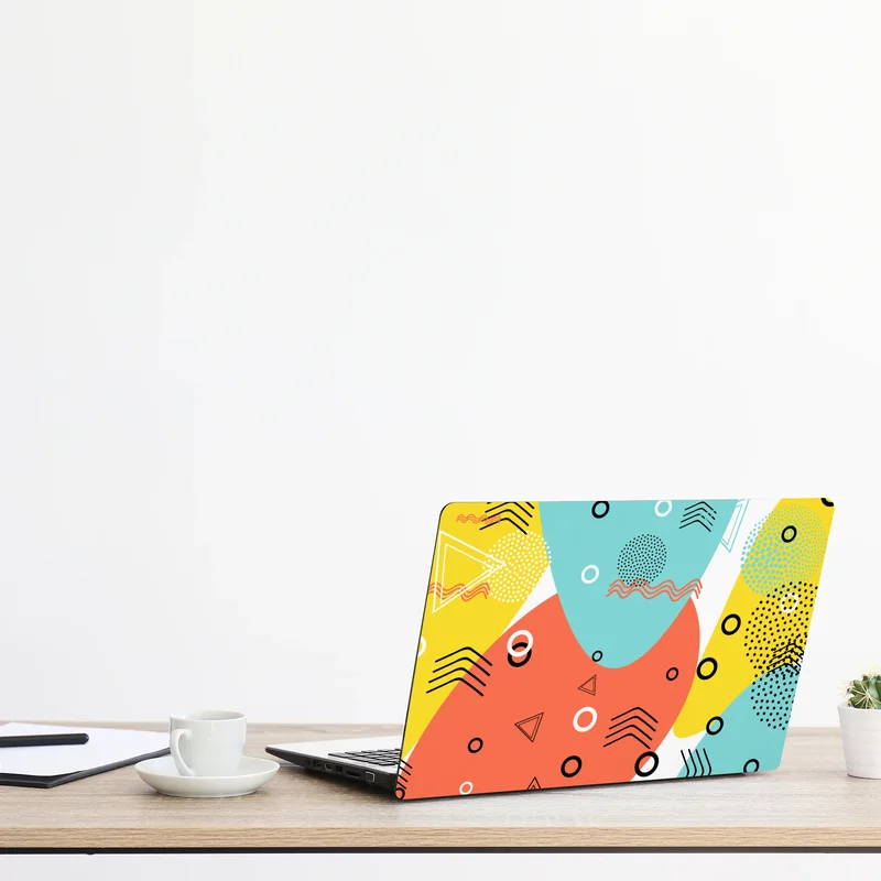 Naklejka na laptopa radosny geometryczny wzór