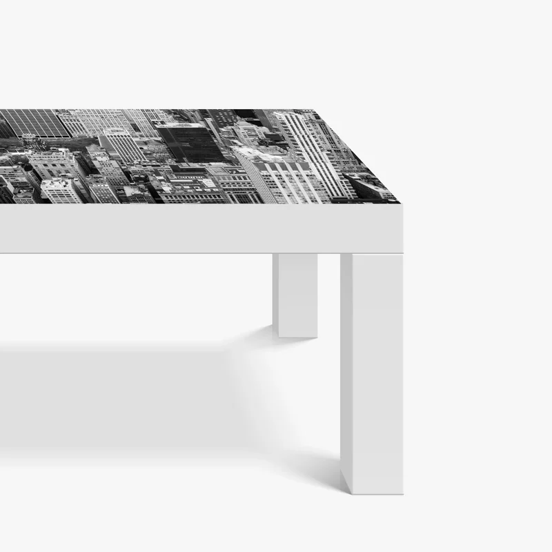 Tischaufkleber und Schreibtischaufkleber schwarzweiße stadtsilhouette