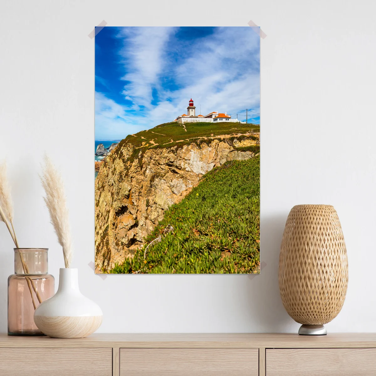 Poster leuchtturm auf den klippen von Cabo da Roca Poster leuchtturm auf den klippen von Cabo da Roca