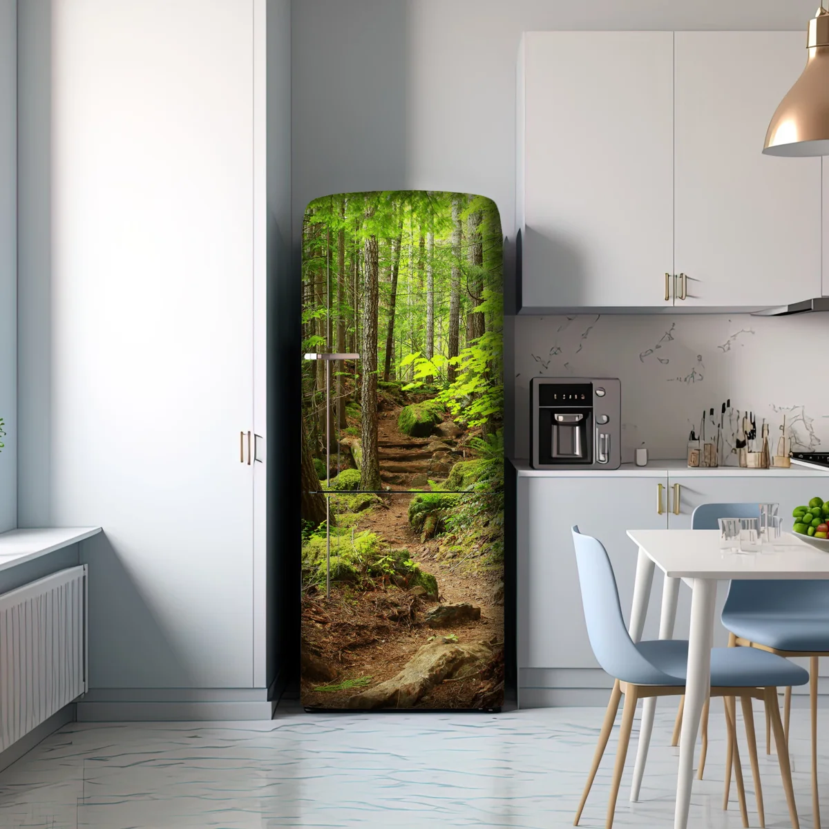 Kühlschrankaufkleber moosiger waldpfad Kühlschrankaufkleber moosiger waldpfad