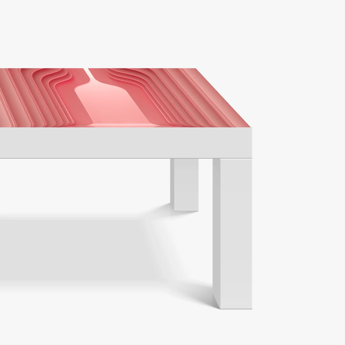 Tischaufkleber und Schreibtischaufkleber zeitgenössisches korallenrosa architekturmotiv Tischaufkleber und Schreibtischaufkleber zeitgenössisches korallenrosa architekturmotiv