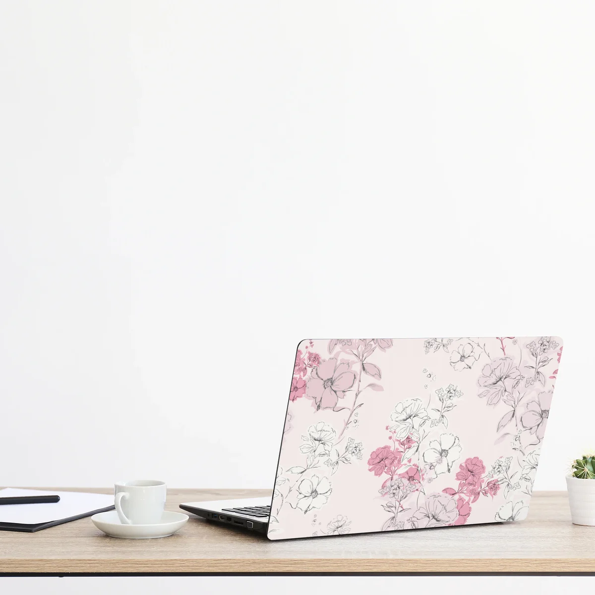 Laptop-Aufkleber zartes rosa blumenmuster Laptop-Aufkleber zartes rosa blumenmuster