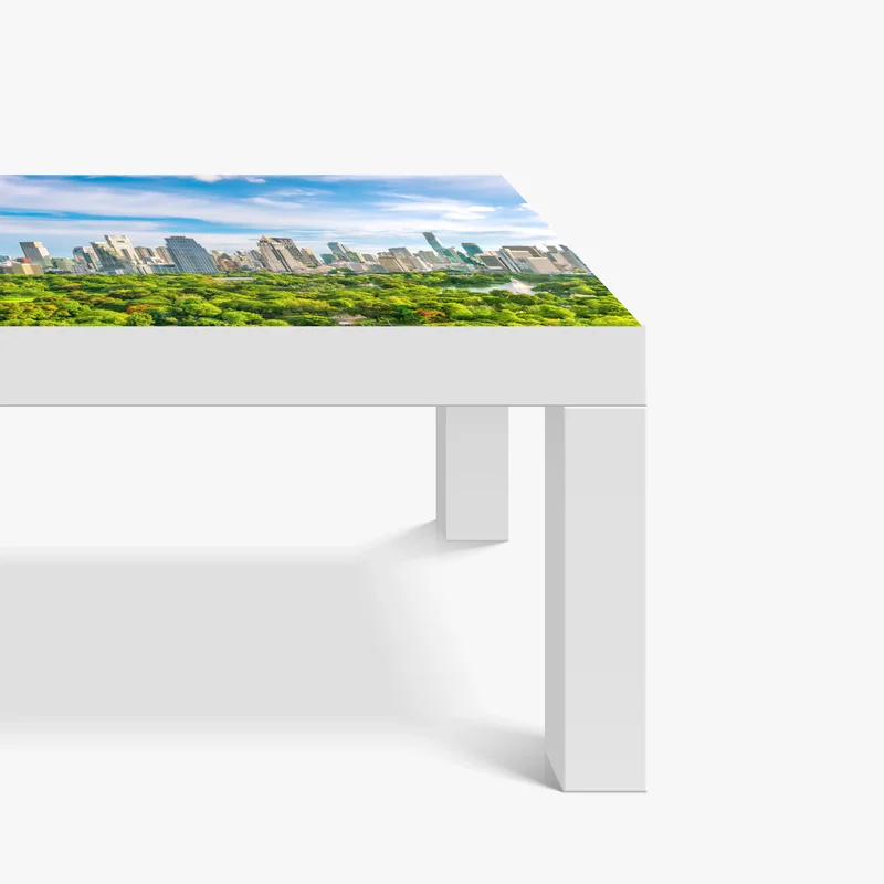 Tischaufkleber und Schreibtischaufkleber lebendige Bangkok skyline über Lumpini Park Tischaufkleber und Schreibtischaufkleber lebendige Bangkok skyline über Lumpini Park