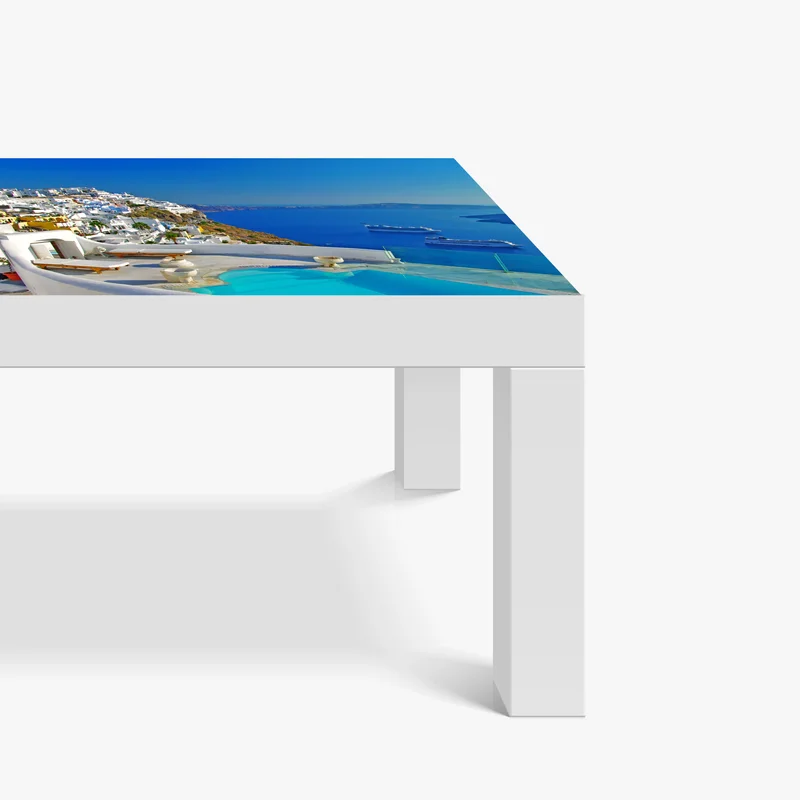 Tischaufkleber und Schreibtischaufkleber Santorini meerblick mit pool Tischaufkleber und Schreibtischaufkleber Santorini meerblick mit pool