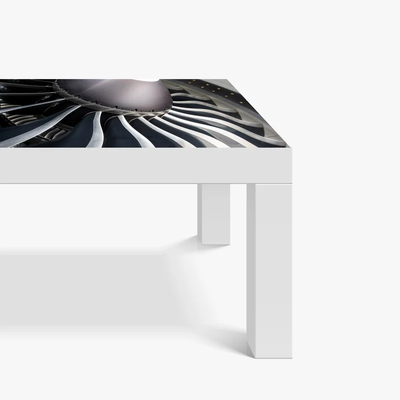 Tischaufkleber und Schreibtischaufkleber nahaufnahme turbinenblätter des jettriebwerks