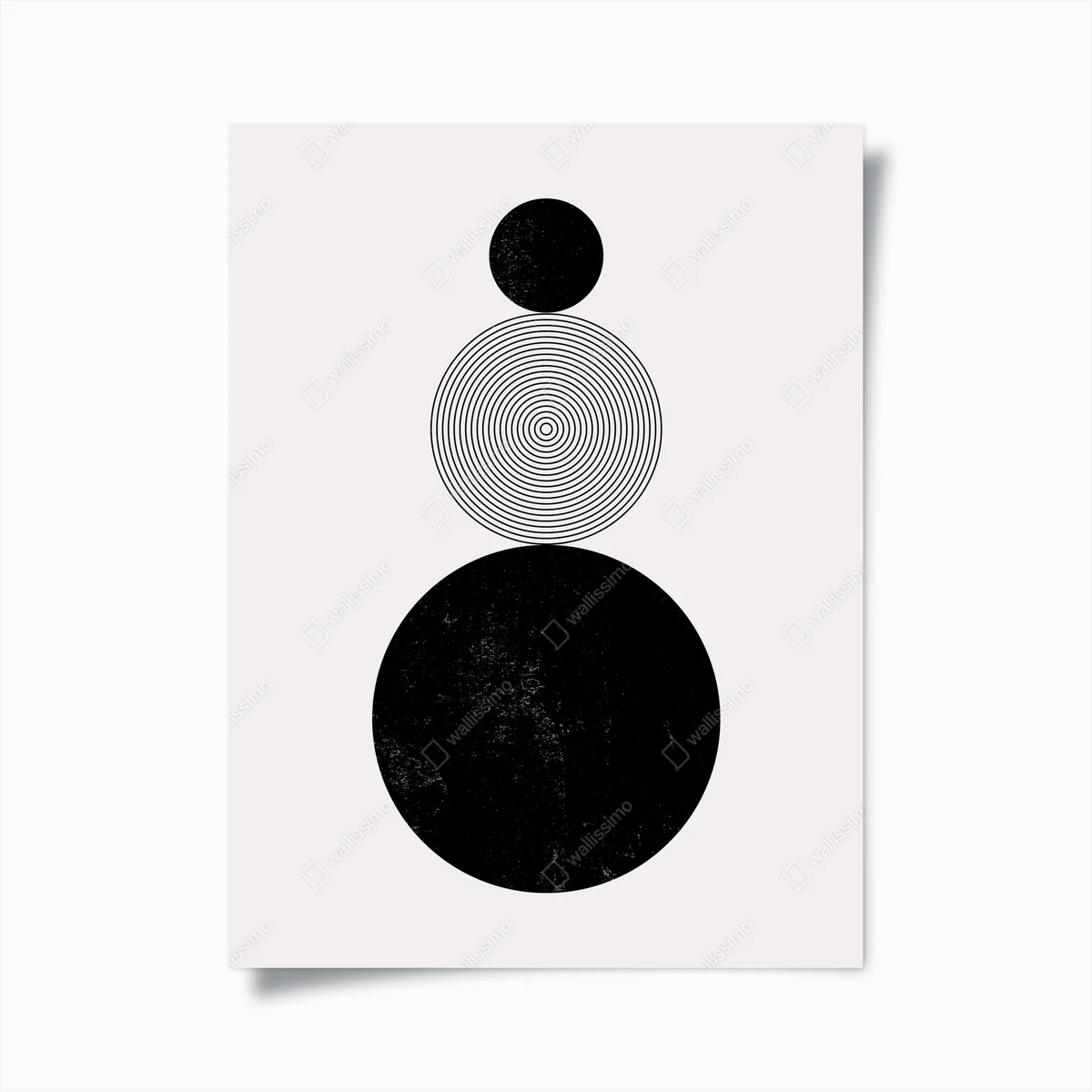 Poster minimalistische komposition schwarzer kreise • Poster bei Wallnifity® Poster minimalistische komposition schwarzer kreise • Poster bei Wallnifity®