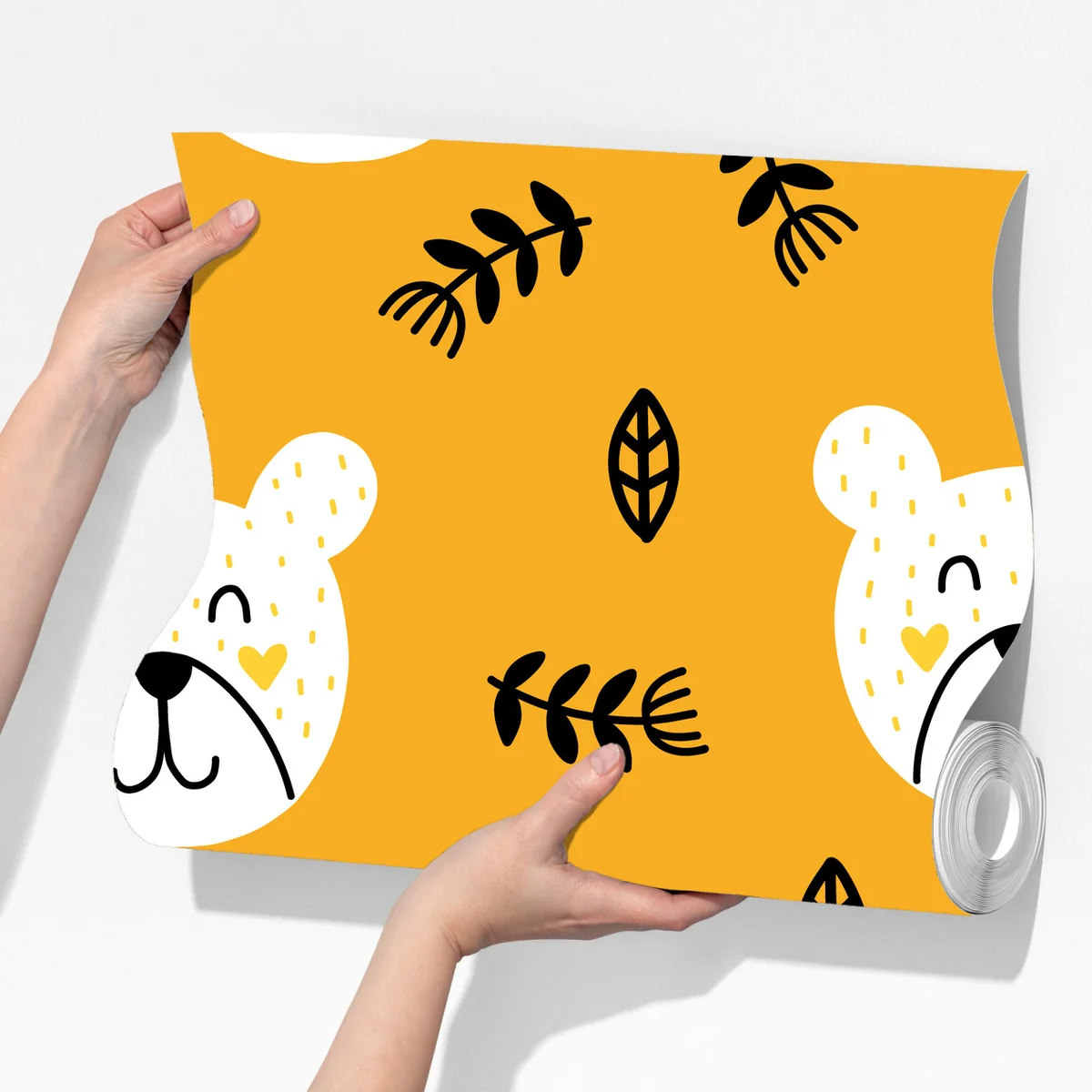 Fototapete verspieltes bärenmuster für kinderzimmer Fototapete verspieltes bärenmuster für kinderzimmer