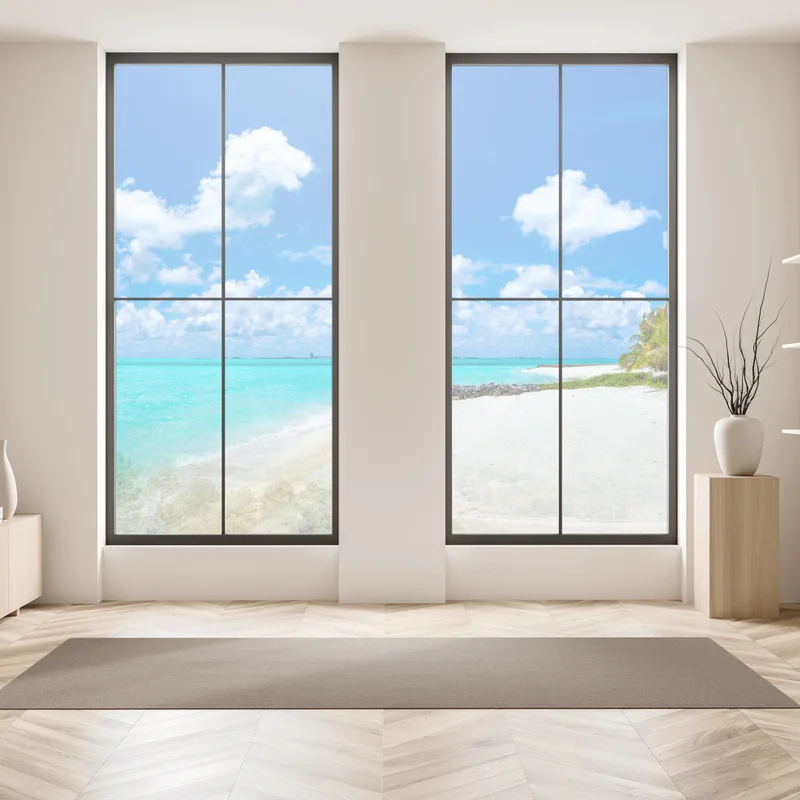 Fensteraufkleber Malediven türkisstrand panorama