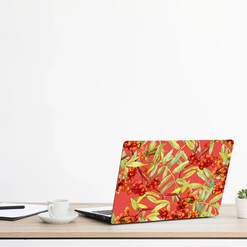 Naklejka na laptopa akwarelowy wzór jarzębiny Naklejka na laptopa akwarelowy wzór jarzębiny