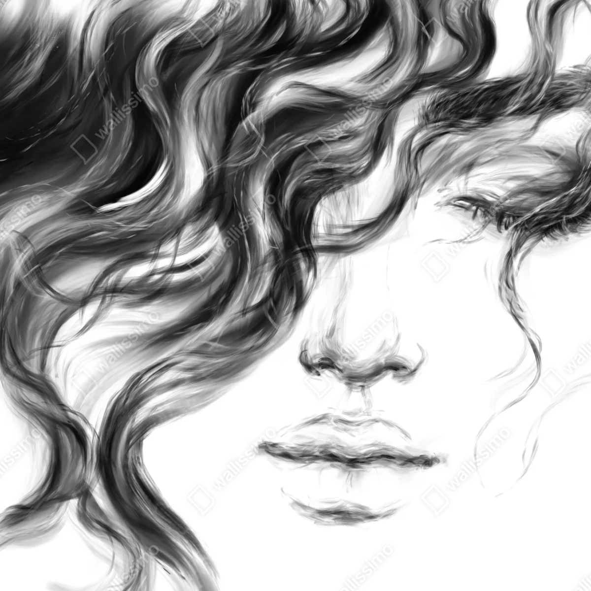 Naklejka na okno eteryczny monochromatyczny portret Naklejka na okno eteryczny monochromatyczny portret